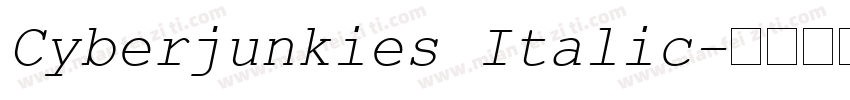 Cyberjunkies Italic字体转换